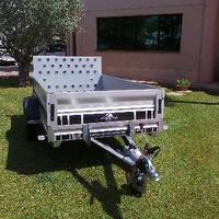 Carrello porta cose con sponde e rampa 2,4 x 1,3 m