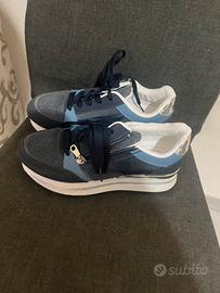 sneaker da donna blu con cerniera laterale, num 37