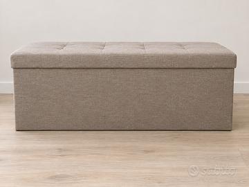 PANCA CONTENITORE SONGMICS IN TESSUTO BEIGE