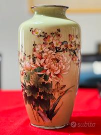 Vaso Ando Cloisonné Giapponese Vintage-Fiori 1900
