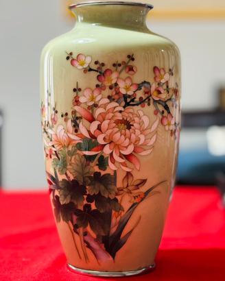 Vaso Ando Cloisonné Giapponese Vintage-Fiori 1900