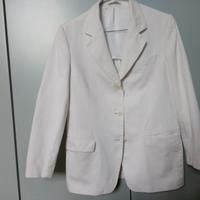 Giacca donna - piquet di cotone bianco