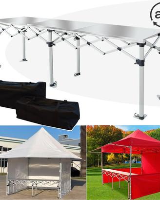 Tavolo bancone pieghevole alluminio gazebo chiosco