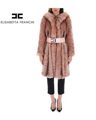 Pelliccia con cappucc Elisabetta Franchi taglia 40