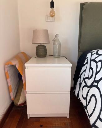 Coppia di comodini/cassettiere IKEA MALM bianchi