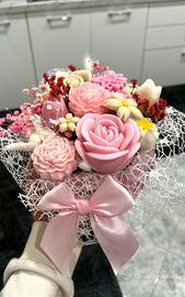 Bouquet di candele con cera di soia