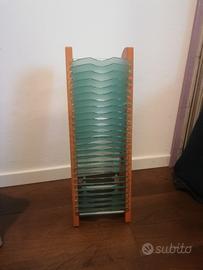 PORTA CD AZZURRO e LEGNO