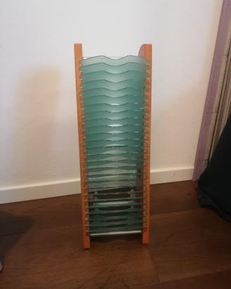 PORTA CD AZZURRO e LEGNO