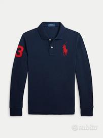 Polo Ralph Lauren Big Pony red manica lunga uomo