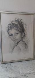 Quadro bambina Giuseppe Tarantino del 1974 Milano