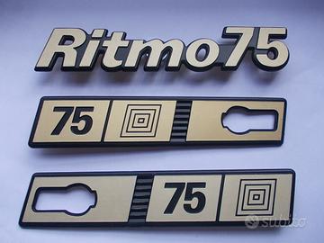 Fregi/Scritte Fiat Ritmo 75 "Targa Oro"