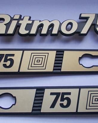 Fregi/Scritte Fiat Ritmo 75 "Targa Oro"