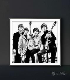 The Beatles ritratto. Stampa HD di disegno orig. 