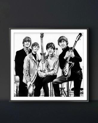 The Beatles ritratto. Stampa HD di disegno orig. 