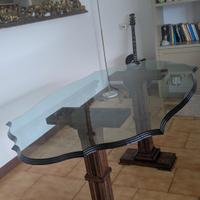 Tavolo d'epoca design in vetro 