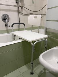 HOMCOM Sedia da Doccia Regolabile Come Nuova