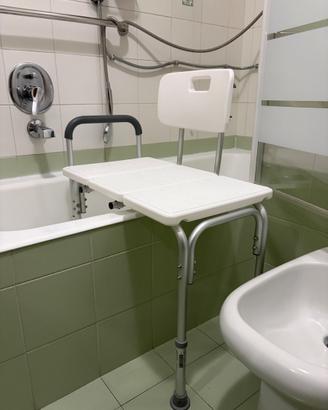 HOMCOM Sedia da Doccia Regolabile Come Nuova