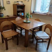 MOBILI SALA DA PRANZO IN NOCE  - LEGNO MASSELLO