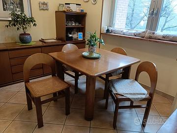MOBILI SALA DA PRANZO IN NOCE  - LEGNO MASSELLO