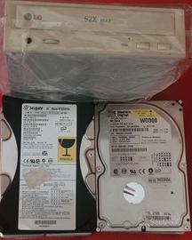 Lotto 5 hard disk e masterizzatore dvd lg