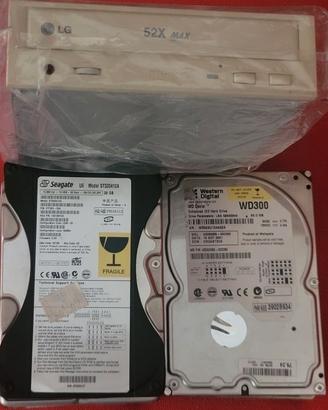 Lotto 5 hard disk e masterizzatore dvd lg