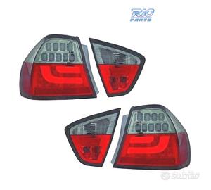FANALI BMW E90 05-08 LED + HALOGENO ROSSO SCURO