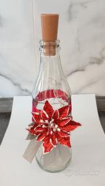 BOTTIGLIA NATALIZIA IN VETRO CHE SI ILLUMINA