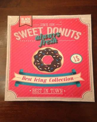 Pannello da parete casa/bar/pub Sweet Donuts