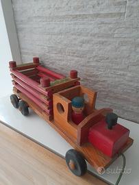 Trenino in legno vintage 