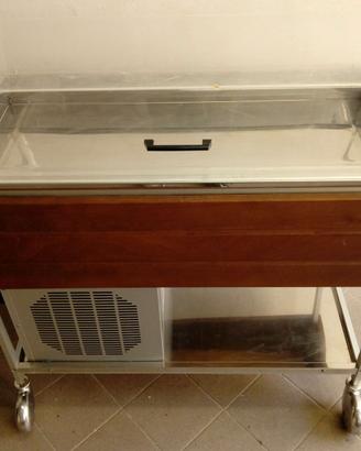 Carrello Portavivande Espositore caldo freddo 220V
