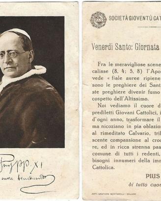 SANTINO PIO XI - SOC. GIOVENTU' CATTOLICA ITALIANA