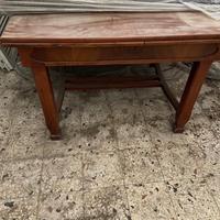 Tavolo rettangolare allungabile in legno antico