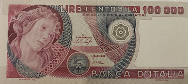 Banconota 100000 lire Venere di Botticelli