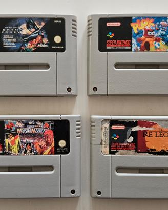 Lotto 4 giochi Nintendo SNES Super Nintendo