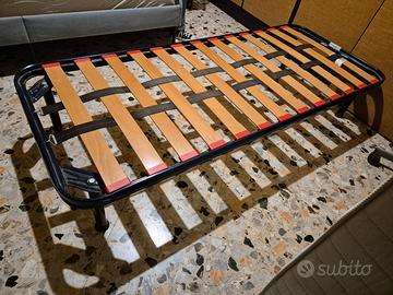 Letto singolo a doghe materasso ortopedico 90x200