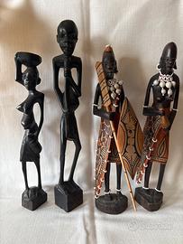 Statuette africane in legno