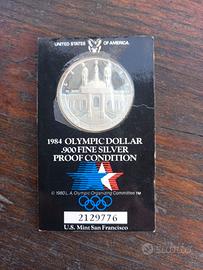 moneta commemorativa 1984 Olympic dollar