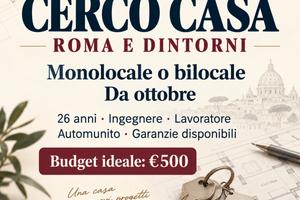 Un monolocale o bilocale (Roma e dintorni)