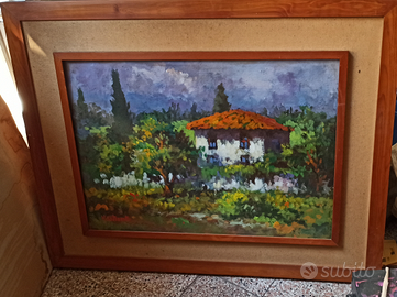 Arte contemporanea Quadro olio Mastrovito firmato