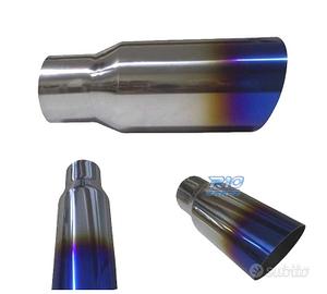 TERMINALE SCARICO COLLA TONDA 61-90MM INOX TAGLIO 