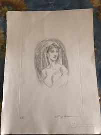 Walter  Molino disegno anni 90 firmato