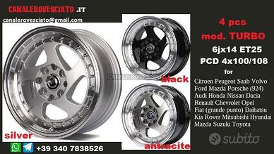 Cerchi Turbo II 6x14 4x100 4x108 et25