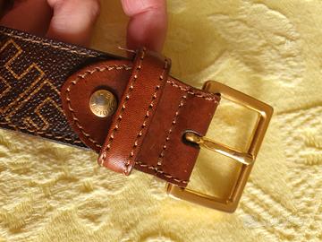 Cinta The Bridge in pelle marrone.  Misura 95-110