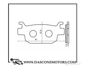 Coppia pastiglie freno posteriori organiche Honda 