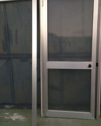 PORTA-PORTONCINO IN ALLUMINIO CON VETRO CENTRALE
