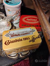 Scatola latta vintage Caffarel 1865 stile retrò To