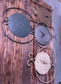 Orologi da parete muro in ferro vintage 4 pezzi