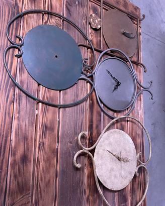 Orologi da parete muro in ferro vintage 4 pezzi