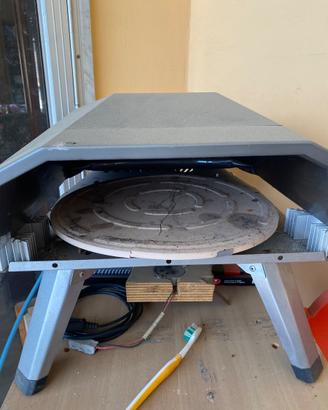 Forno a gas per pizza con piatto rotante
