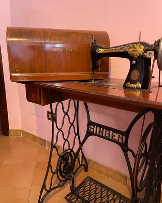 Antiquariato Singer macchina cucito antica